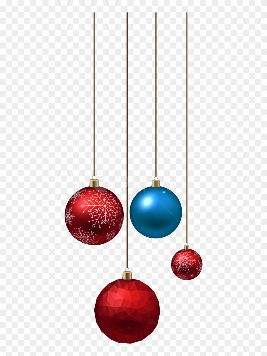 Free Png Download Blue And Red Christmas Ball Clipart.