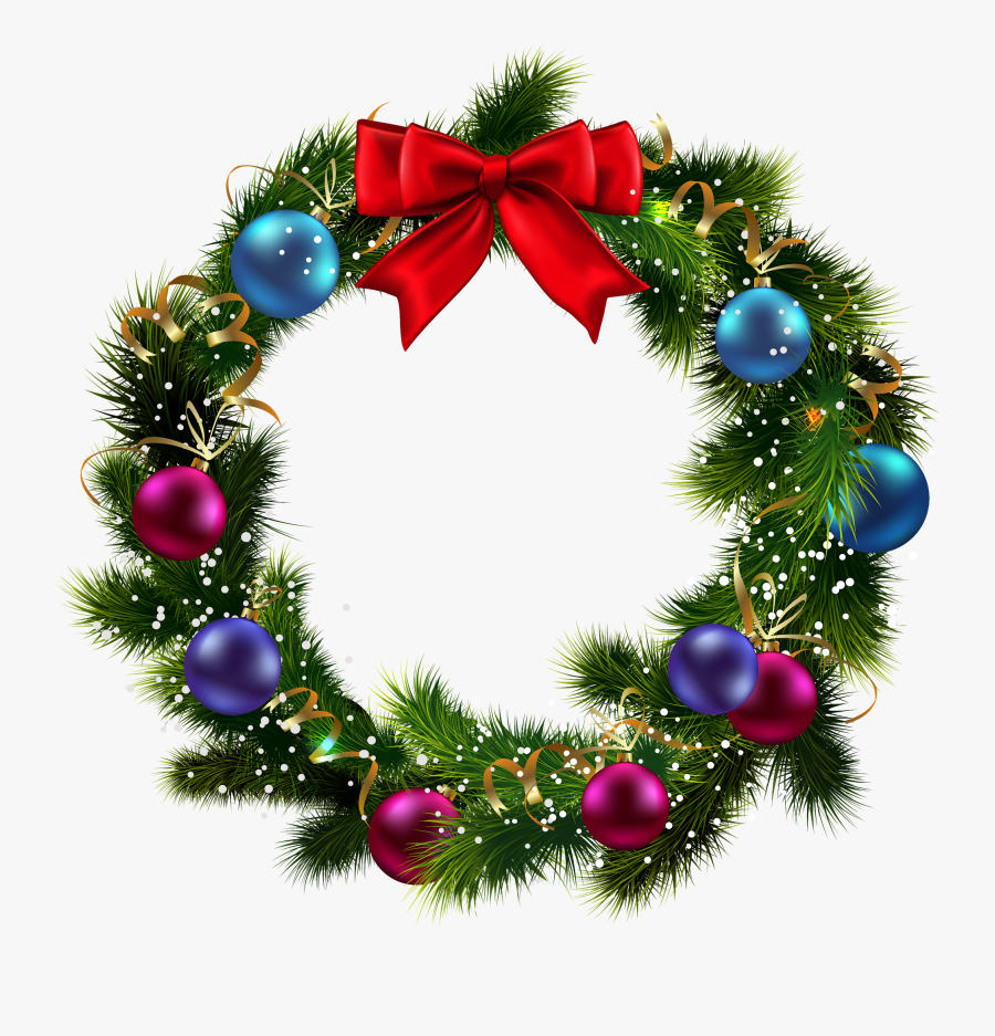 Transparent Background Christmas Wreath Png , Free.