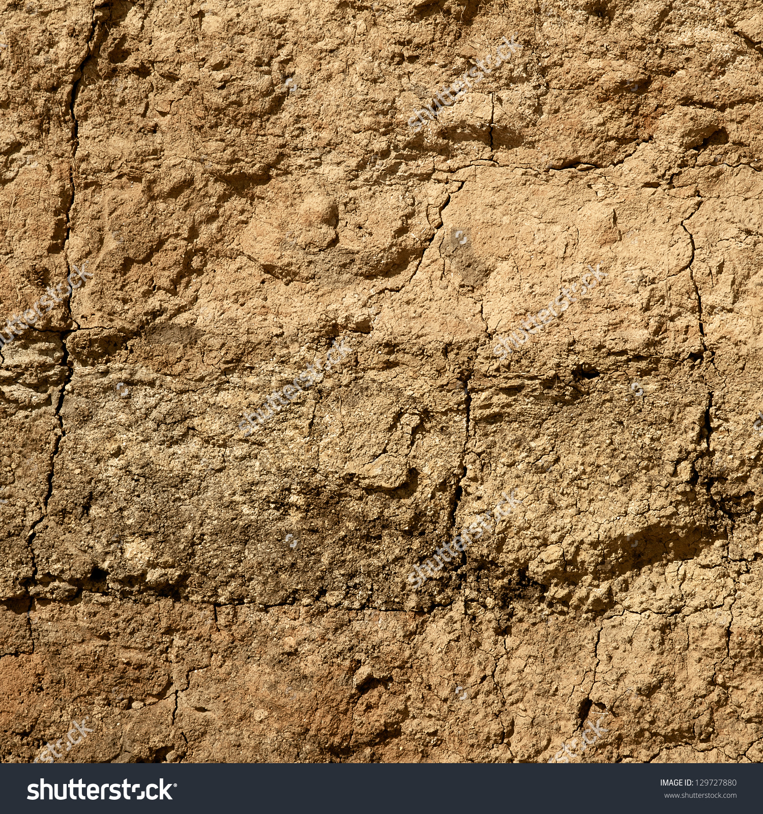 Seamless Texture Clay Soil Context Stock Photo 129727880.