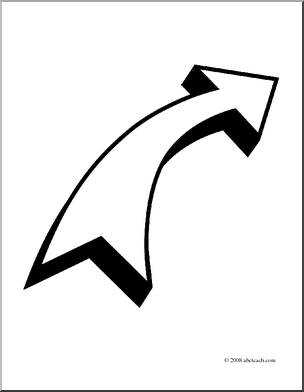 Clip Art: Arrow Curved Right.