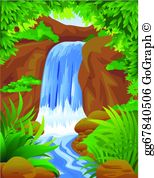 Waterfall Clip Art.