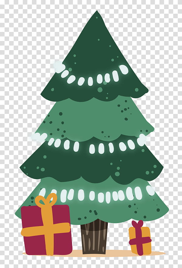 Christmas Graphics, green Christmas tree transparent.