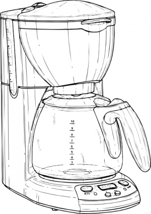 Coffee Maker clip art Clipart Graphic.