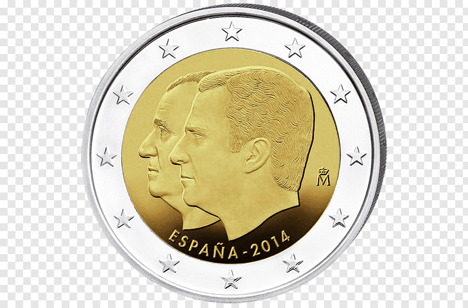 Gold Coin, Spain, 2 Euro Coin, Euro Coins, Face Value, 1.