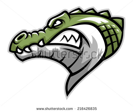 Angry Crocodile Stock Images, Royalty.