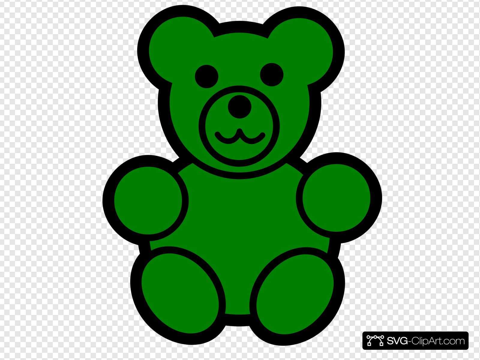 Green Bear Clip art, Icon and SVG.