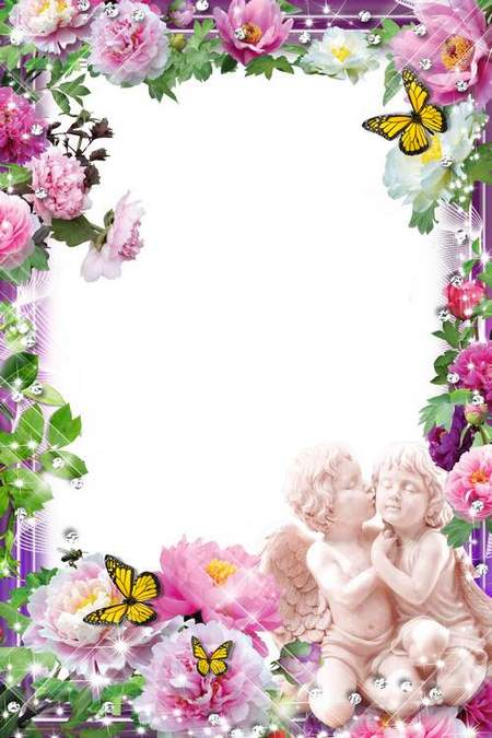 Flower frame for photoshop.