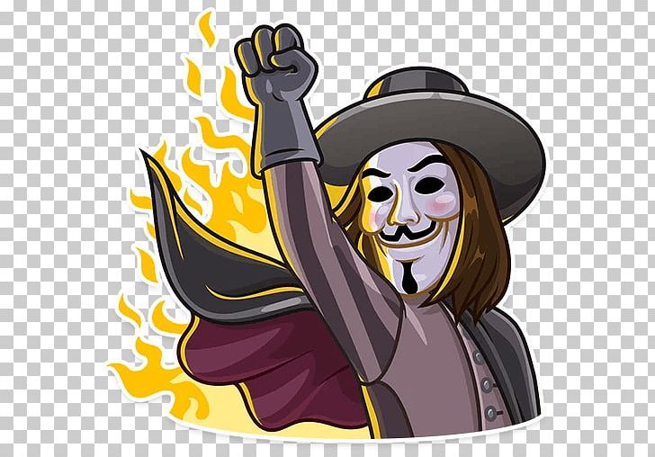 Sticker Telegram Guy Fawkes Mask Illustration PNG, Clipart.