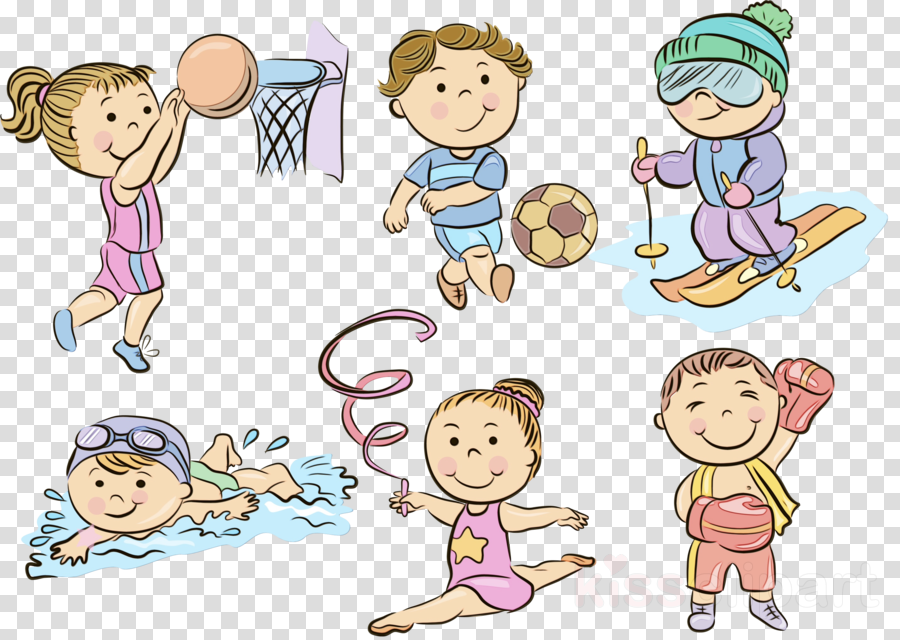 cartoon child clip art playing with kids sharing clipart.