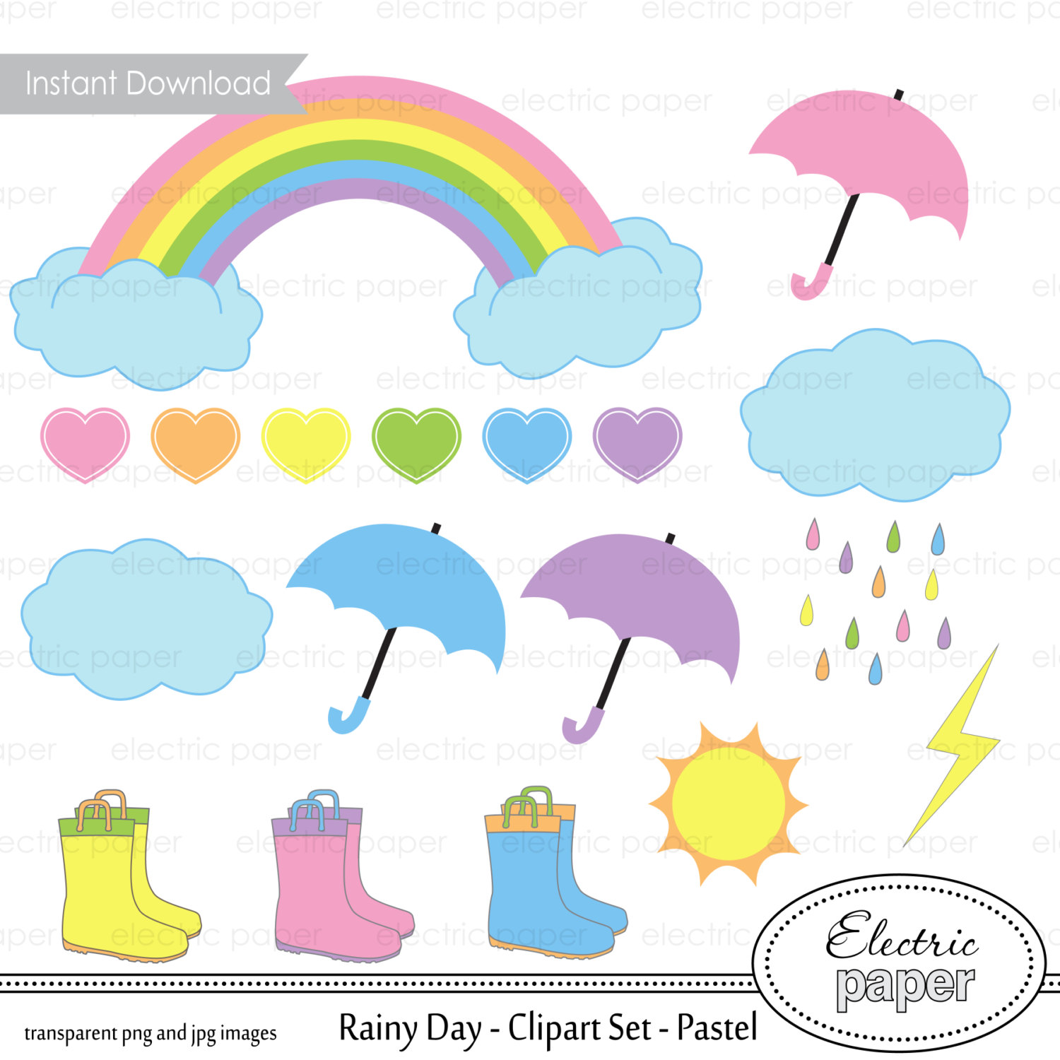 Rain boots clipart.