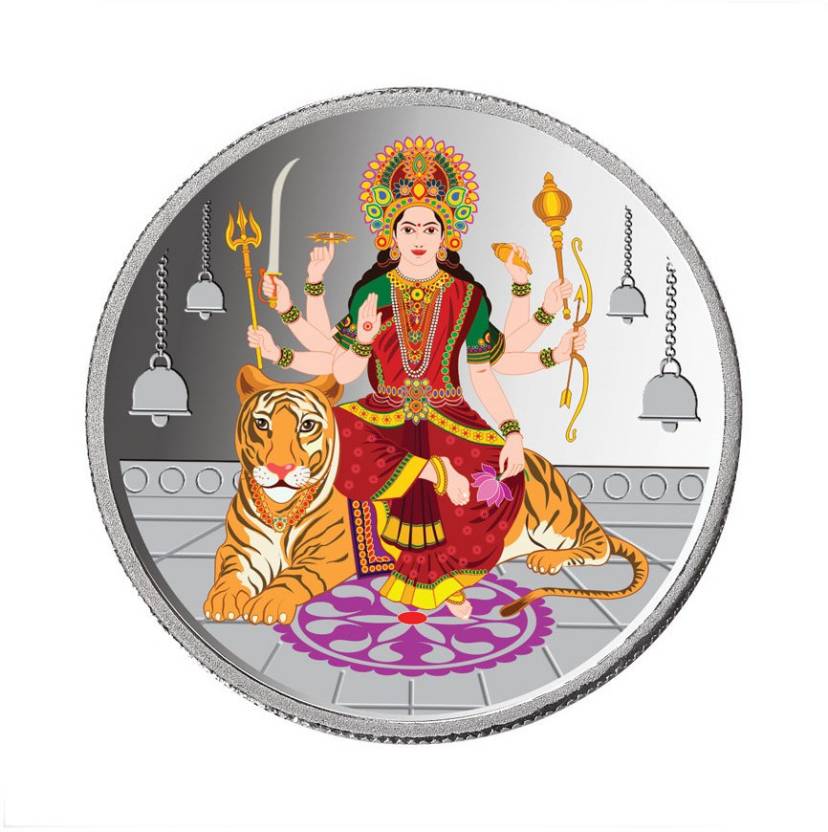 Taraash Taraash 999 Silver Colorful Godess Durga Mata 10.