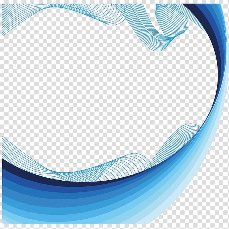 Blue , Line Wind wave, Wavy lines transparent background PNG.