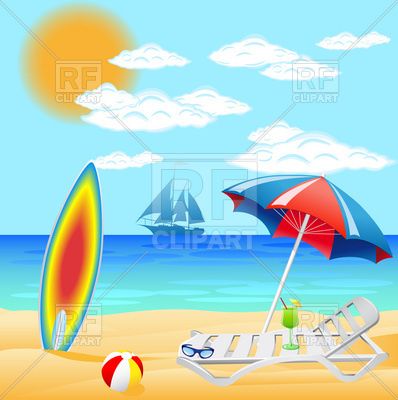 Sea beach clipart hd.