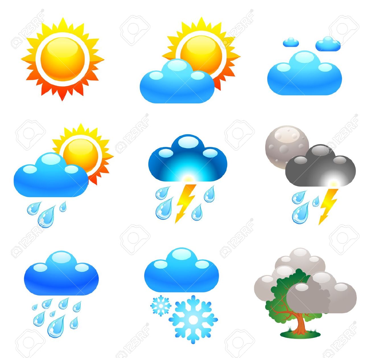 Weather condition clipart.