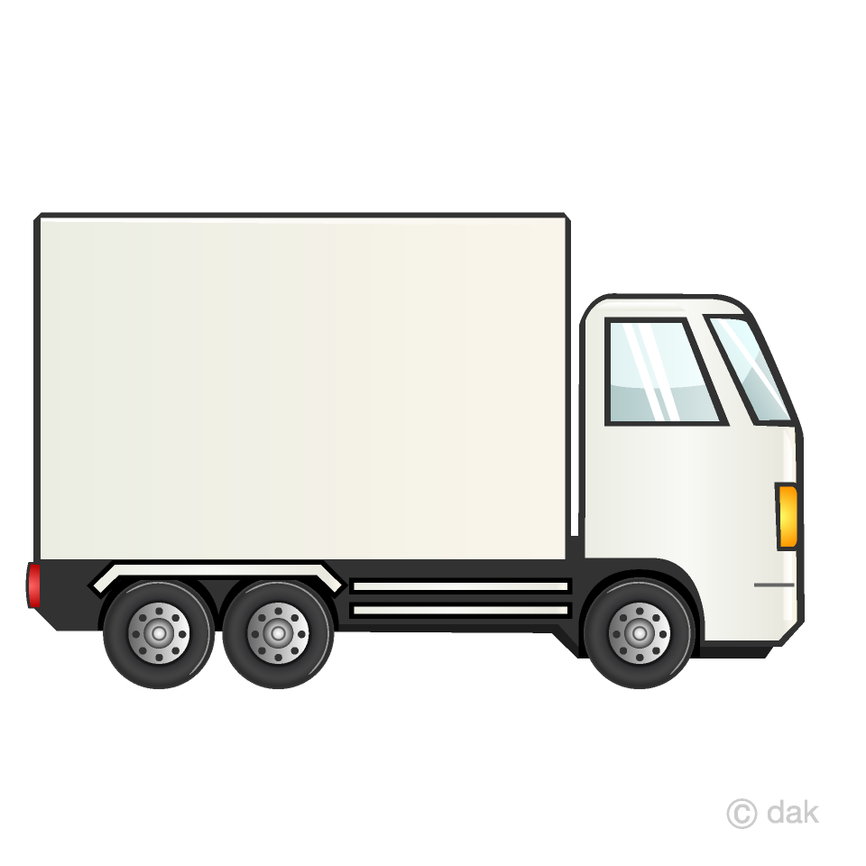 White Container Truck Clipart Free Picture｜Illustoon.