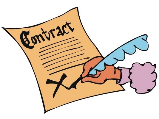 207 Contract free clipart.