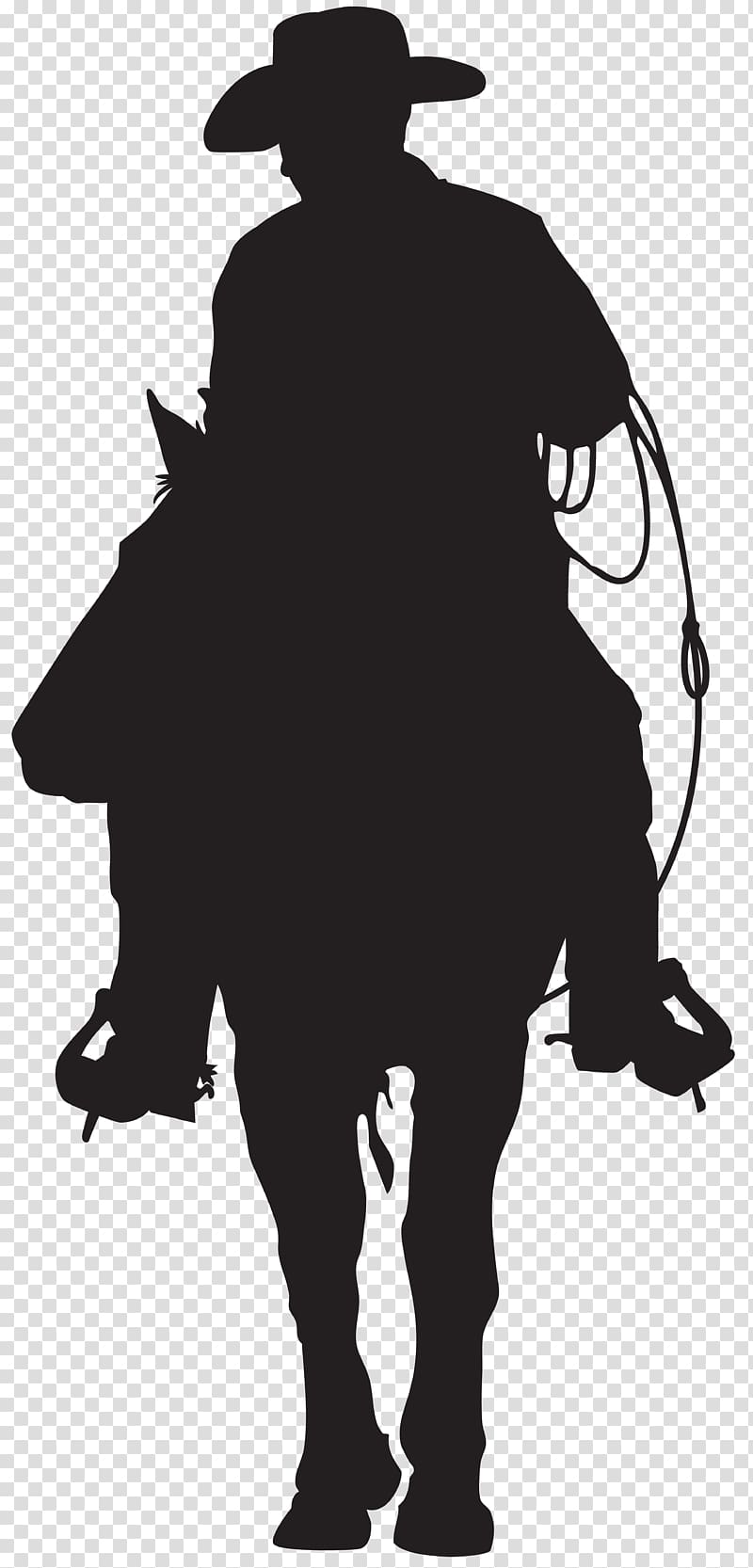 Silhouette of person ride on horse, Silhouette Cowboy.