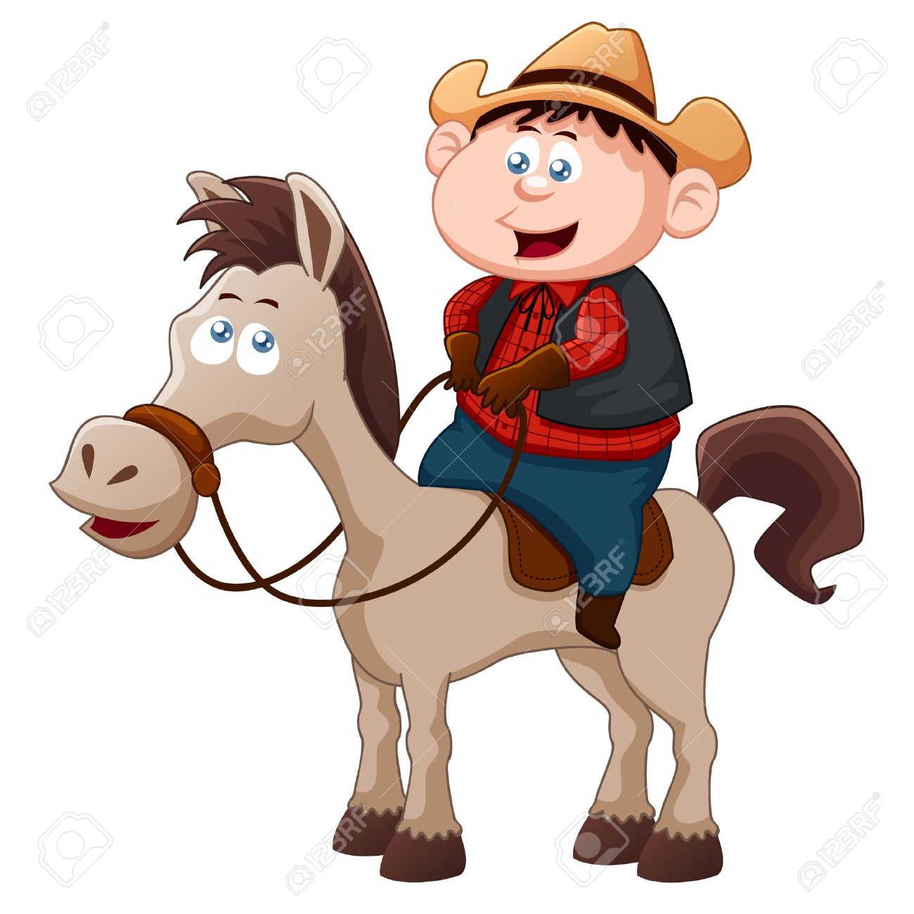 7321 Cowboy free clipart.