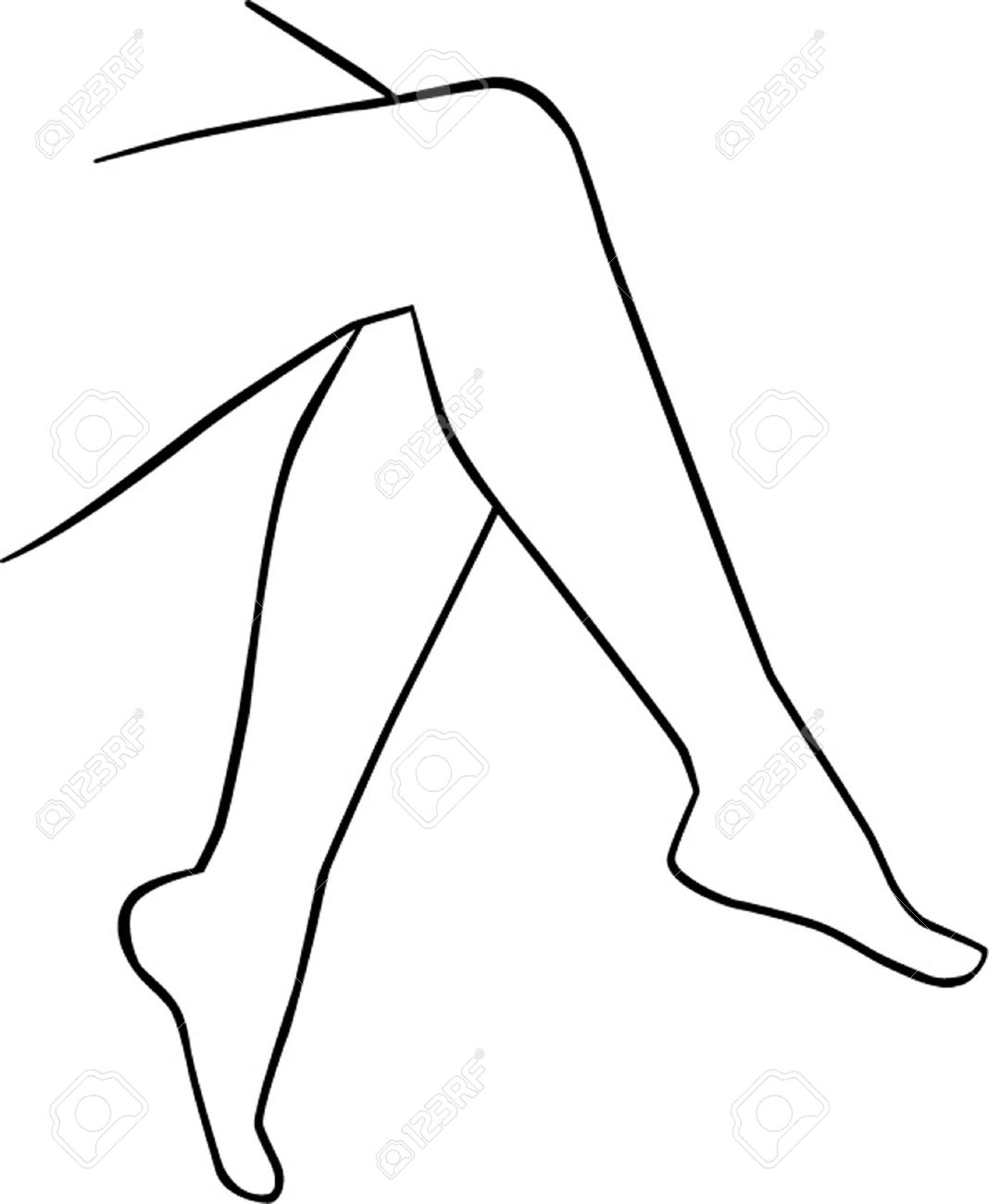 Legs crossed clipart.