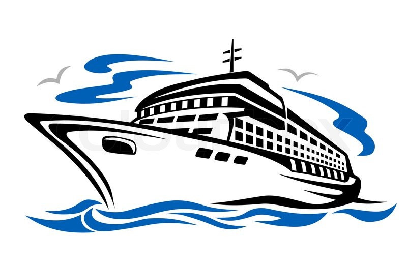 Free clip art cruise ship.