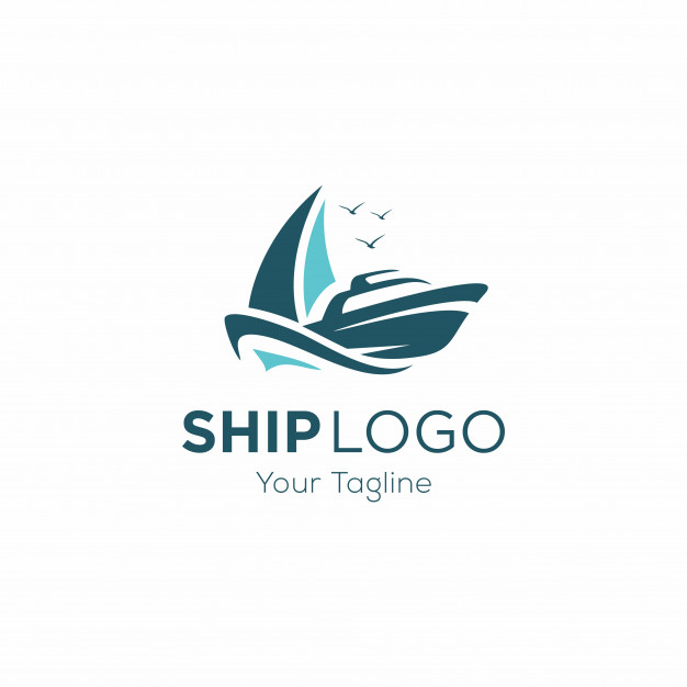 Cruise ship logo template Vector.