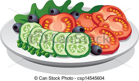 Cucumber salad clipart.