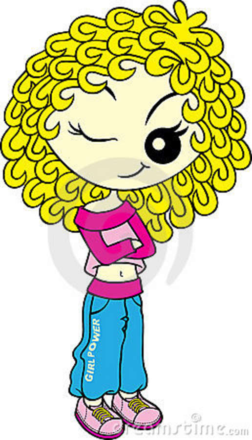 Gallery For > Curly Hair Cartoon Clipart.