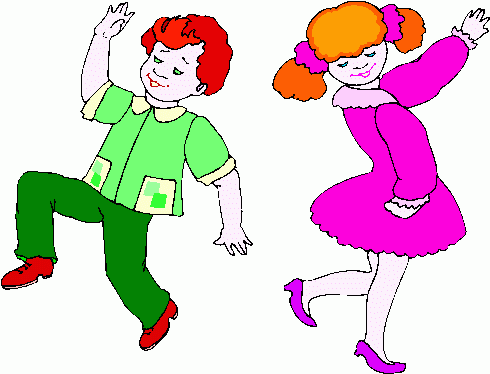 Happy Kids Dancing Clipart.