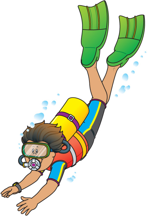 Deep dive clipart.