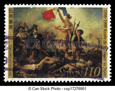 Stock Images of Eugene Delacroix, Liberty Leading the People.