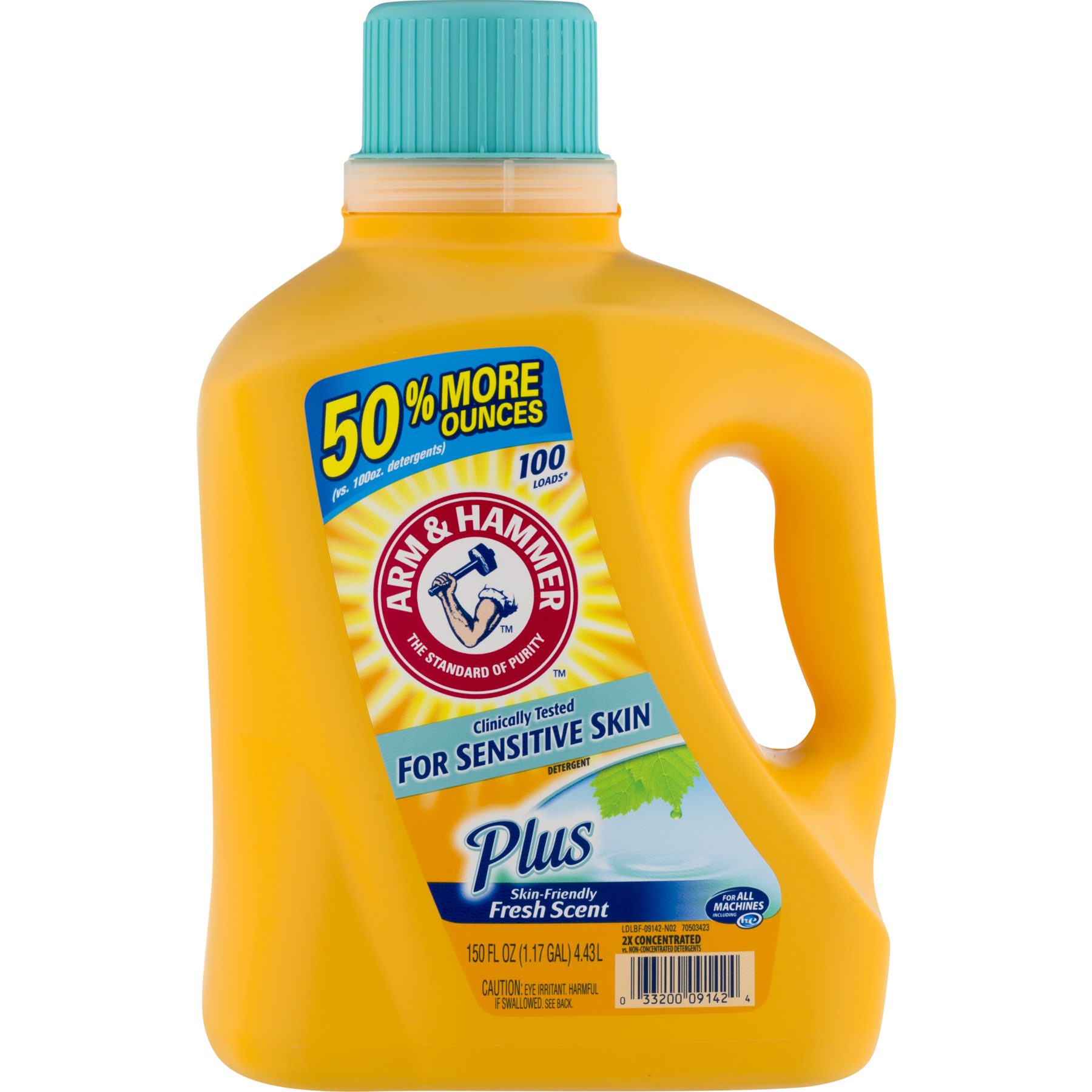 Arm & Hammer Ultra Laundry Detergent for Sensitive Skin, 96 Loads.