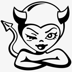 Devil Girl Vector Clipart Image.