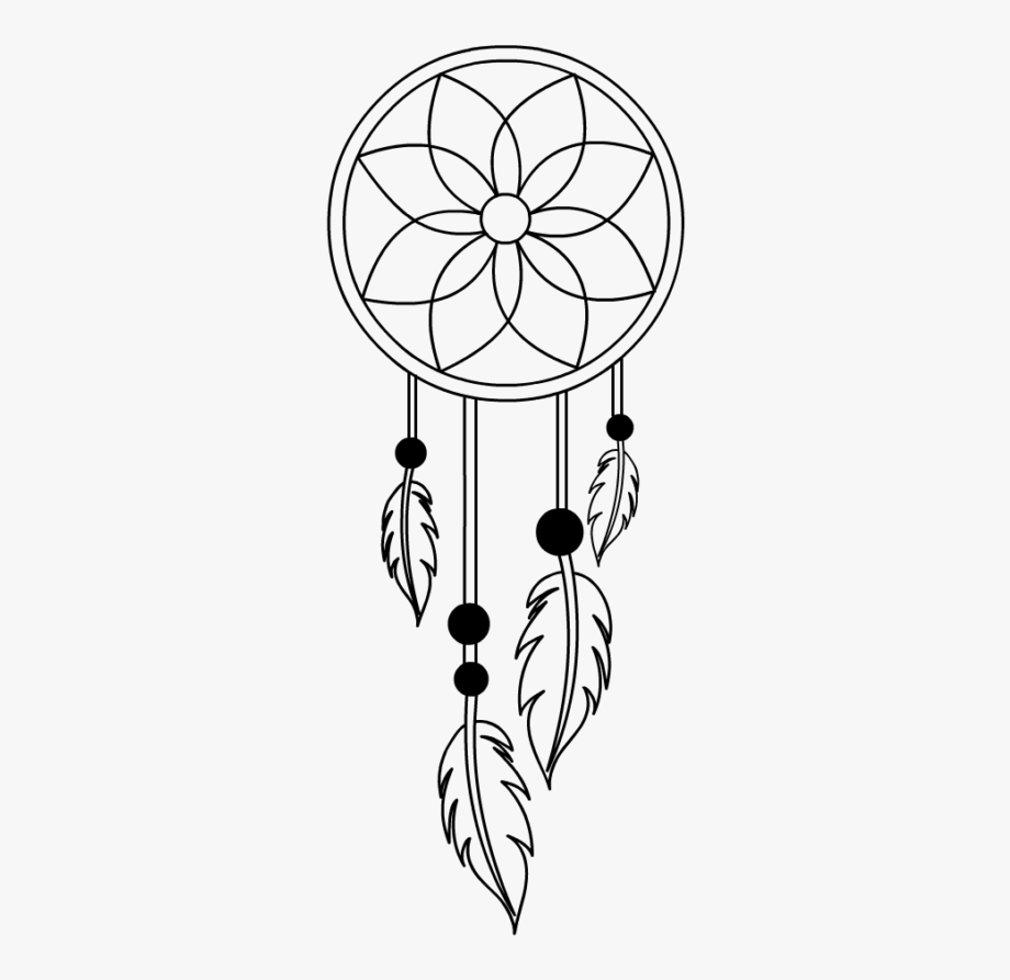 Clip Art Small Drawing Dreamcatcher.