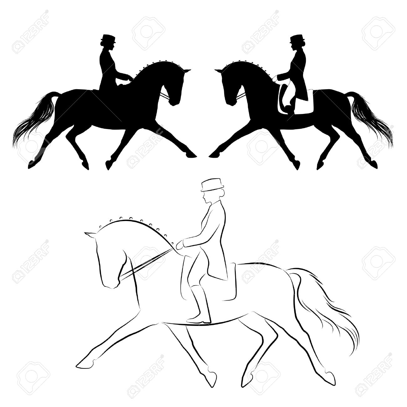 4,290 Dressage Stock Vector Illustration And Royalty Free Dressage.