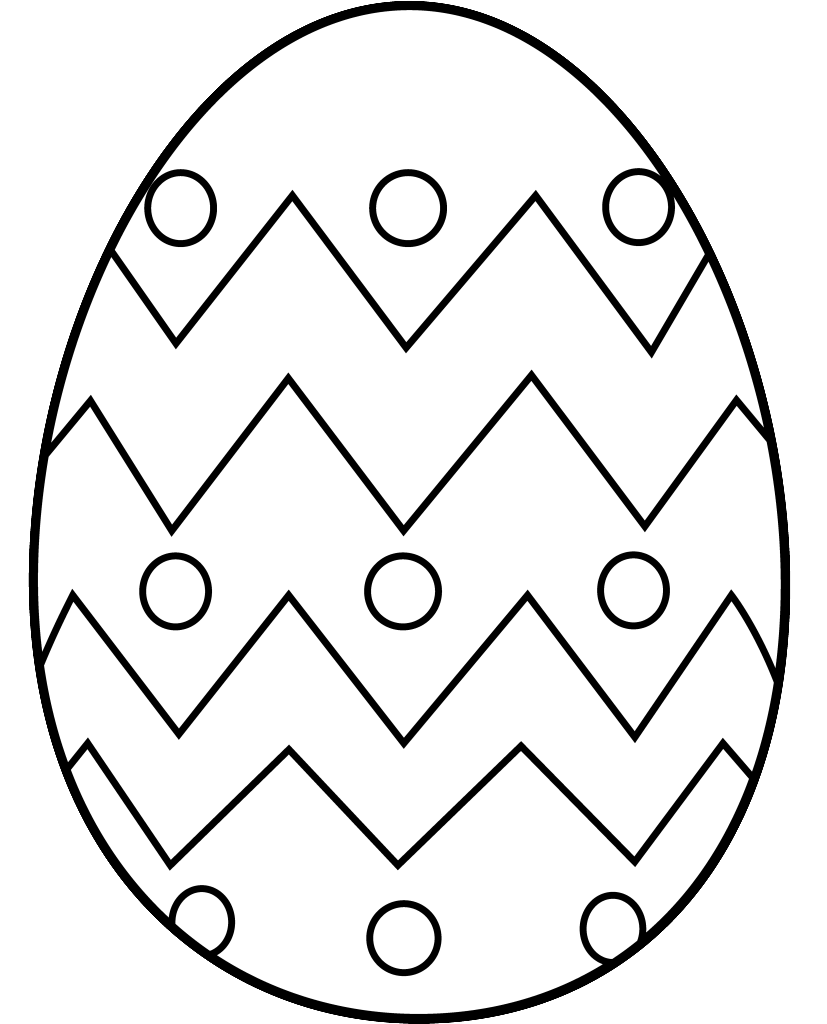 Free easter egg clipart black and white.