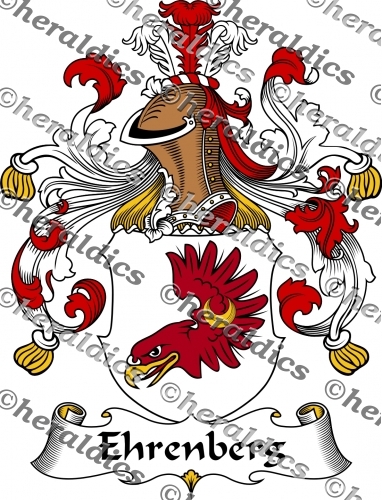 Ehrenberg Coat of Arms Ehrenberg Family Crest Instant Download.