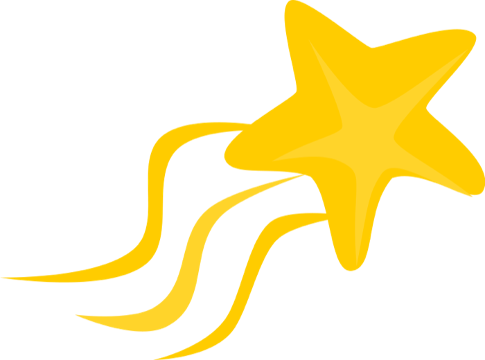 Shooting Star Clip Art Outline.