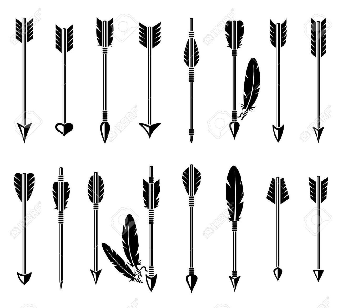 Feather arrow clipart 7 » Clipart Station.