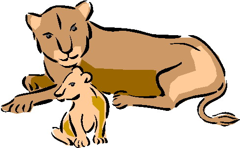 Female lion clipart.