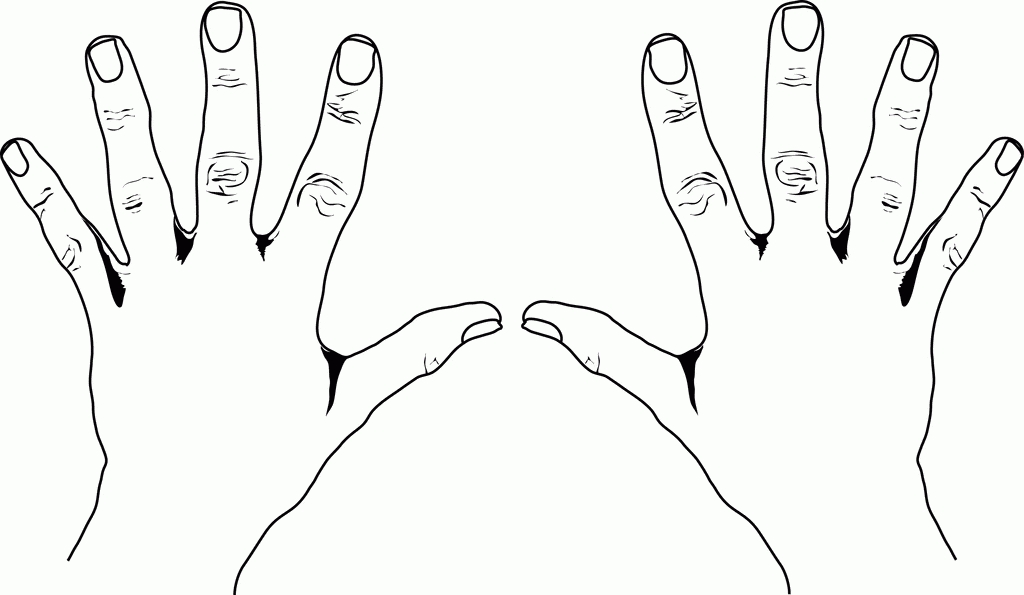 Finger Clipart Black And White.