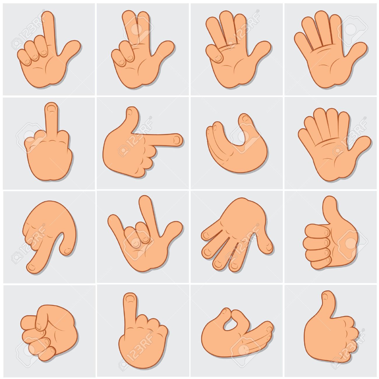 Hand Signals Clip Art