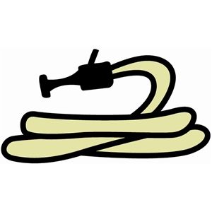 Cute fire hose clipart.