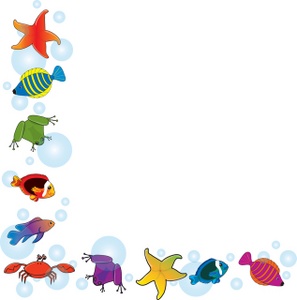 Fishing border clip art.