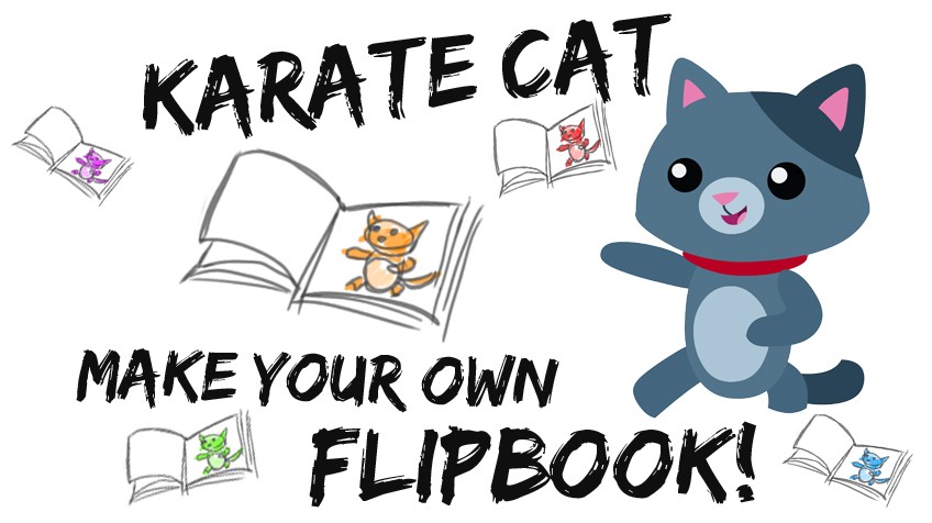 Karate cat flip book.