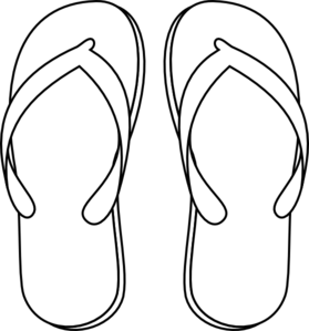 Flip Flops Clipart Black And White.