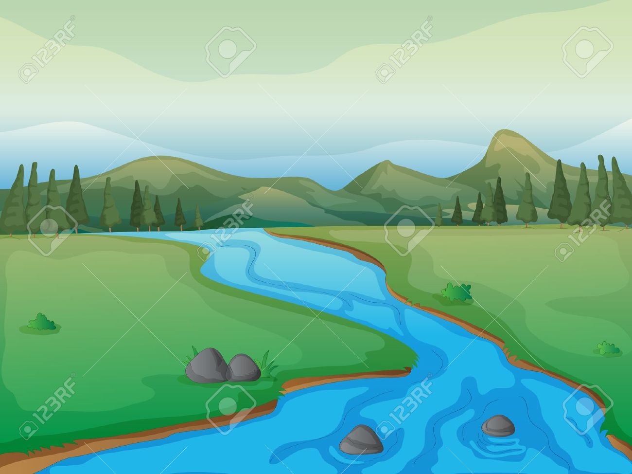 Animated river clipart.