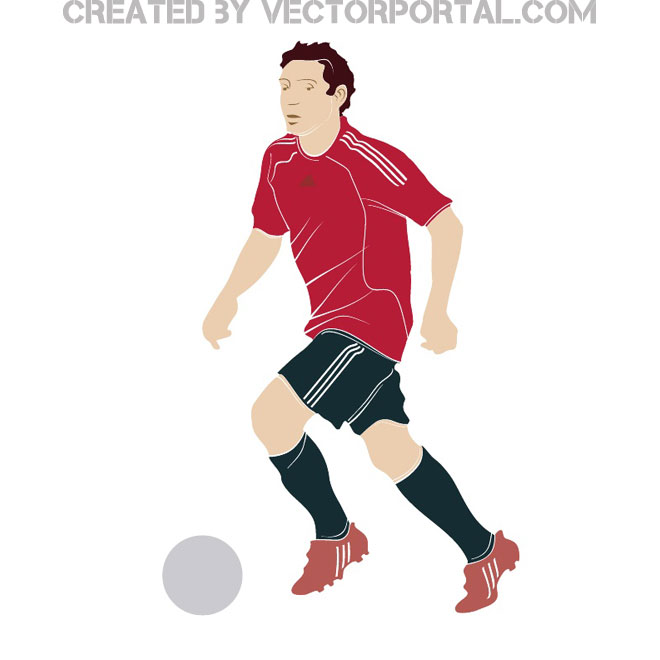 Football player vector clip art.