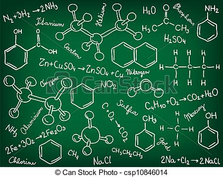 Vector Clip Art of Chemistry background.