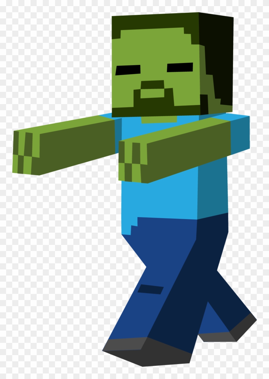 Minecraft Clipart Zombie Running.