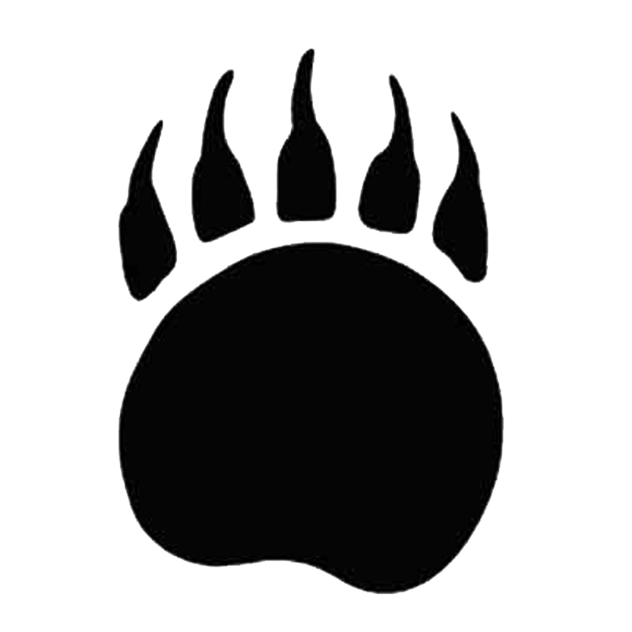 Download bear paw print clipart American black bear Clip art.